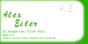 alex eiler business card